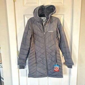 Columbia Women's Heavenly Black Long Hooded Jacket Size Small New